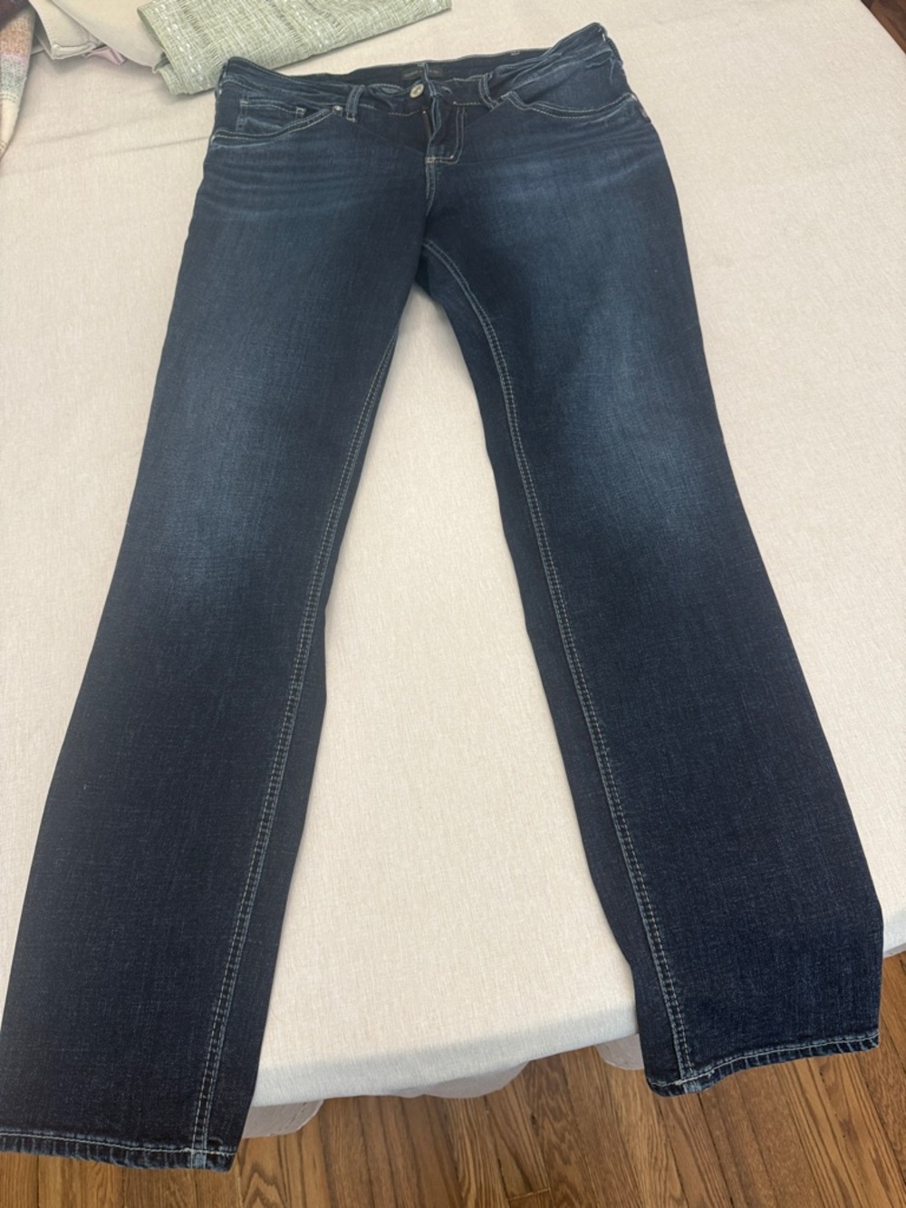 Silver Jeans Dark Blue Wide Leg Jeans